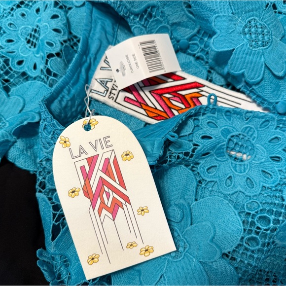 Brand New La Vie Style House ‘60s Floral Lace Mini Caftan - One Size - Picture 7 of 9